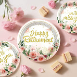 171pcs Floral Retirement Decorations for Women Tableware Set 20