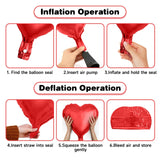 Pink Red Heart Balloons, 19PCS Light Pink and Red Heart Shape Balloon
