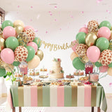 60pcs Safari Balloons 12inch, Sage Green Pink Nude Metallic Gold