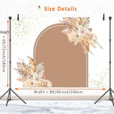 Boho Backdrop for Baby Shower Birthday Decorations,Bohemian Arch Backd