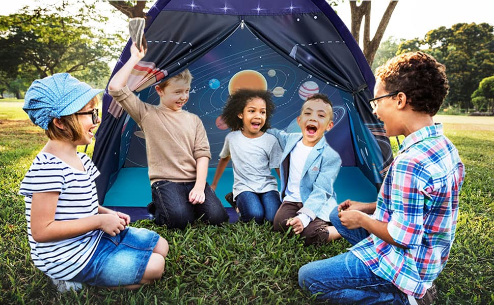 Mnagant Space World Play Tent-Kids Galaxy Dome Playhouse for Boys and