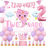 Two Nado Birthday Party Decorations for Girls Tornado 2nd Birthday