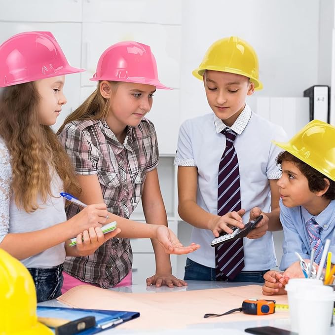 Haysandy Construction Hats Bulk Plastic Construction Party Hats Soft