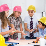 Haysandy Construction Hats Bulk Plastic Construction Party Hats Soft