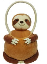 3D Sloth Plush Basket Easter Egg Hunting Basket Cute Animal Plush