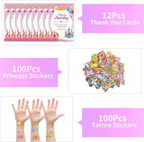 308PCS Princess Birthday Party Decorations Favors Including Goodie