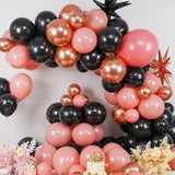 Dusty Pink and Black Balloon Arch,Blush Pink Balloon Garland with