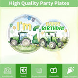 Tractor 2nd Birthday Decorations Supplies 96PCS Tractor Party Plates