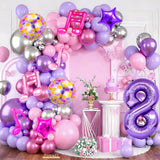 9Pcs Kpop Birthday Decorations - Kpop Music Balloons Hot Pink Mus 8