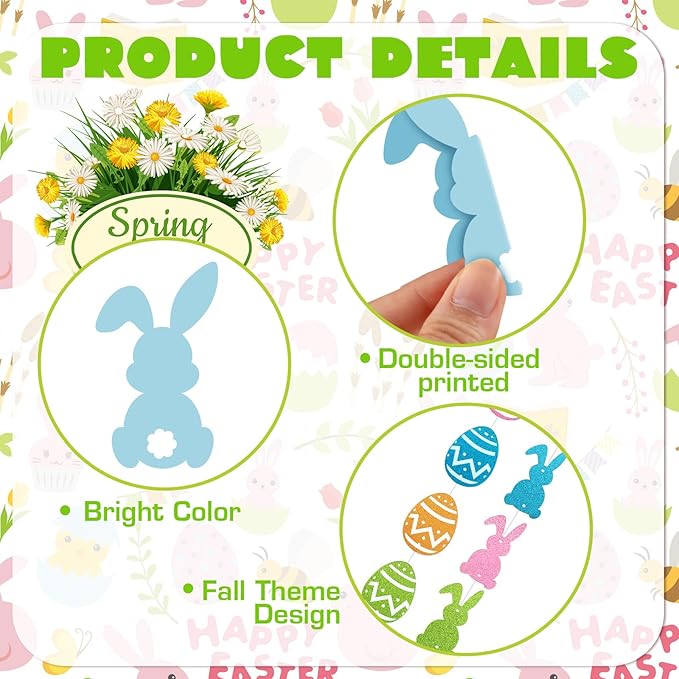 30 Pcs Happy Easter Decorations Set Easter Party Decoration Egg