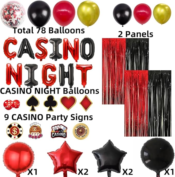 Casino Theme Birthday Party Decorations Las Vegas Casino Night Poker