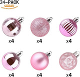 XmasExp 24ct Christmas Ball Ornaments Shatterproof Christmas Ornaments