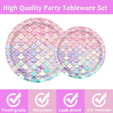 96 Pcs Mermaid Birthday Party Decorations Mermaid Party Supplies