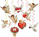 Valentine's Cupid Party Streamers 48 PCS Romantic Hanging Swirl