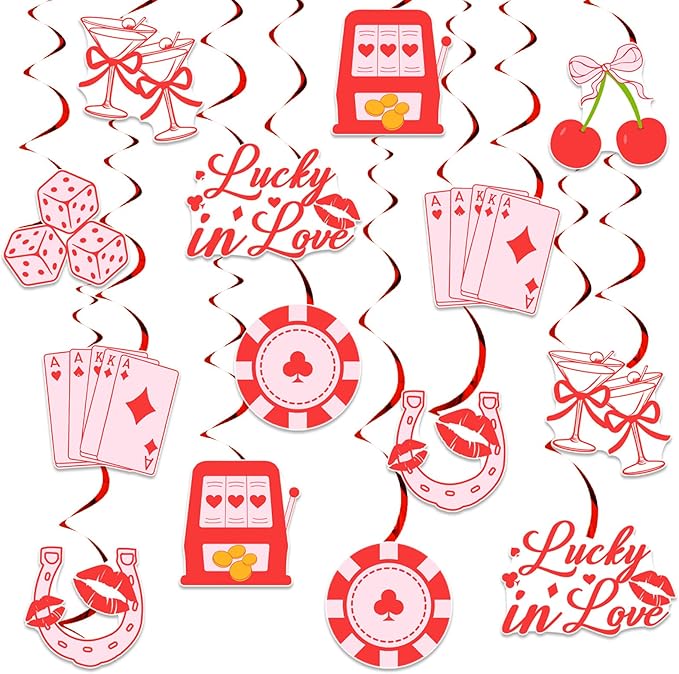 Casino Theme Party Decorations Lucky In Love Hanging Swirls Casino