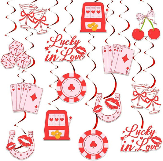 Casino Theme Party Decorations Lucky In Love Hanging Swirls Casino