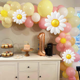 Daisy Flower Balloon Garland Arch Kit 137 pcs Groovy Flower Foil