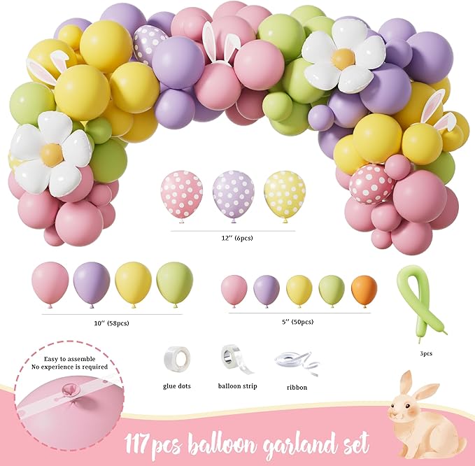 Easter Party Decorations Kit Happy Easter Bunny Party Supplies for