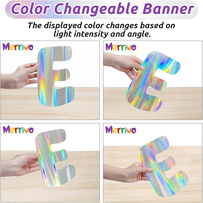 Iridescent Baby Shower Banner for Girl, Pre-Strung Sweet Baby Girl