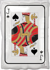 Casino Night Party Poker Chips and Playing Cards Queen Jack Balloon