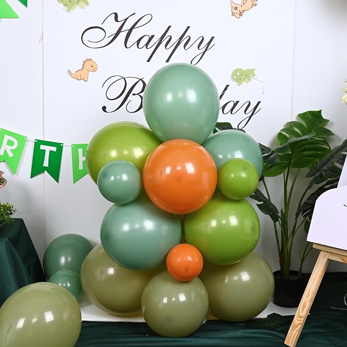 Dinosaur Balloon Arch 120 Pcs Dino Balloon Arch Garland Kit Olive