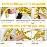 18 Pcs Black Gold Star Balloons, Gold and Black Balloon with 6 Pcs