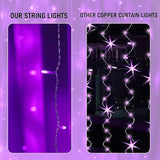 Dazzle Bright 300 LED Christmas Curtain String Lights Halloween