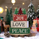 4 Pcs Christmas Table Decor Christmas Tree Centerpiece Joy Peace