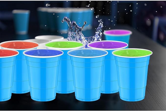 120 pcs 12 oz lake blue plastic cups Gender Reveal Plastic cups blue