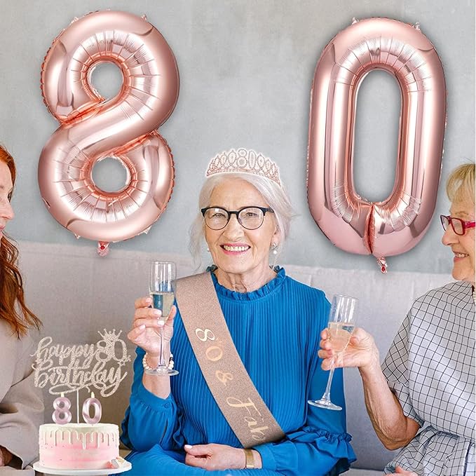 80th Birthday Gifts Decorations for Women Including 80 year old