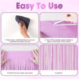 Voircoloria 3 Pack 3.3 x 8.2 ft Pastel Purple Foil Fringe Backdrop
