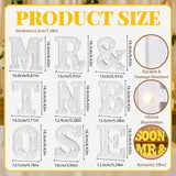 14 Pcs Soon to Be Mr and Mrs Light Sign Wedding Party Decoration LED