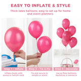 LovesTown 150 PCS Hot Pink Balloons Different Size of 18 12 10 5 Inch