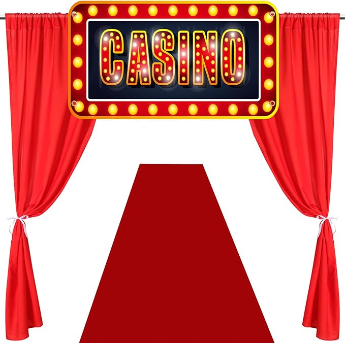 4 Pcs Casino Night Party Entryway Banner Decorations Casino Theme