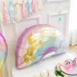 140Pcs Pastel Rainbow Unicorn Balloon Garland Arch Kit with Pink