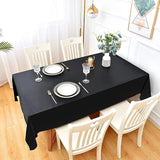 2 Packaging Black Plastic Tablecloth, 54 inch x108 inch Rectangular