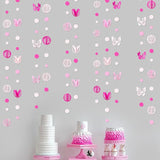 Spring Party Decorations Hot Pink White 3D Butterfly Tulip Flower