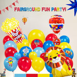 Carnival Theme birthday party decorations & include red blue yellow