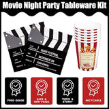 170pcs Movie Night Party Supplies Now Showing Paper Plates Napkins