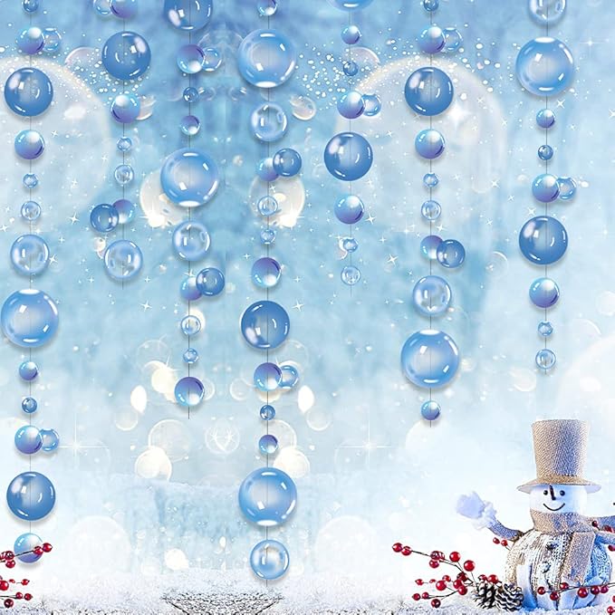 Transparent Bubble Garlands Mermaid Party Decoration Colored Blue #3