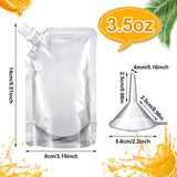 Meanplan 200 Pcs Reusable Plastic Pouches Bulk Squeeze Plastic Juice