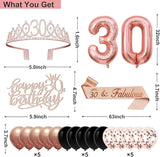 30th Birthday Decorations for Women 32PCS 30th Birthday Party