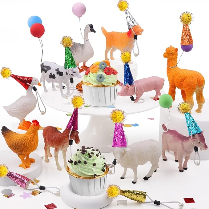 26 PCS Jungle Animal Birthday Party Decorations with Farm Animal