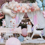 Giant Standing Unicorn Balloon PartyDeco 37.5x34 Inch Stylish White