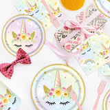 Unicorn Birthday Decorations for Girls Rainbow Pastel Theme with