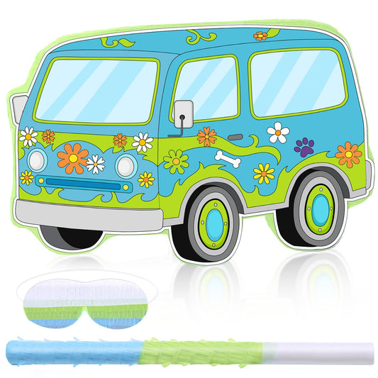 Threan Dog Theme Party Decorations Cartoon Car Piñata Hippie Groovy