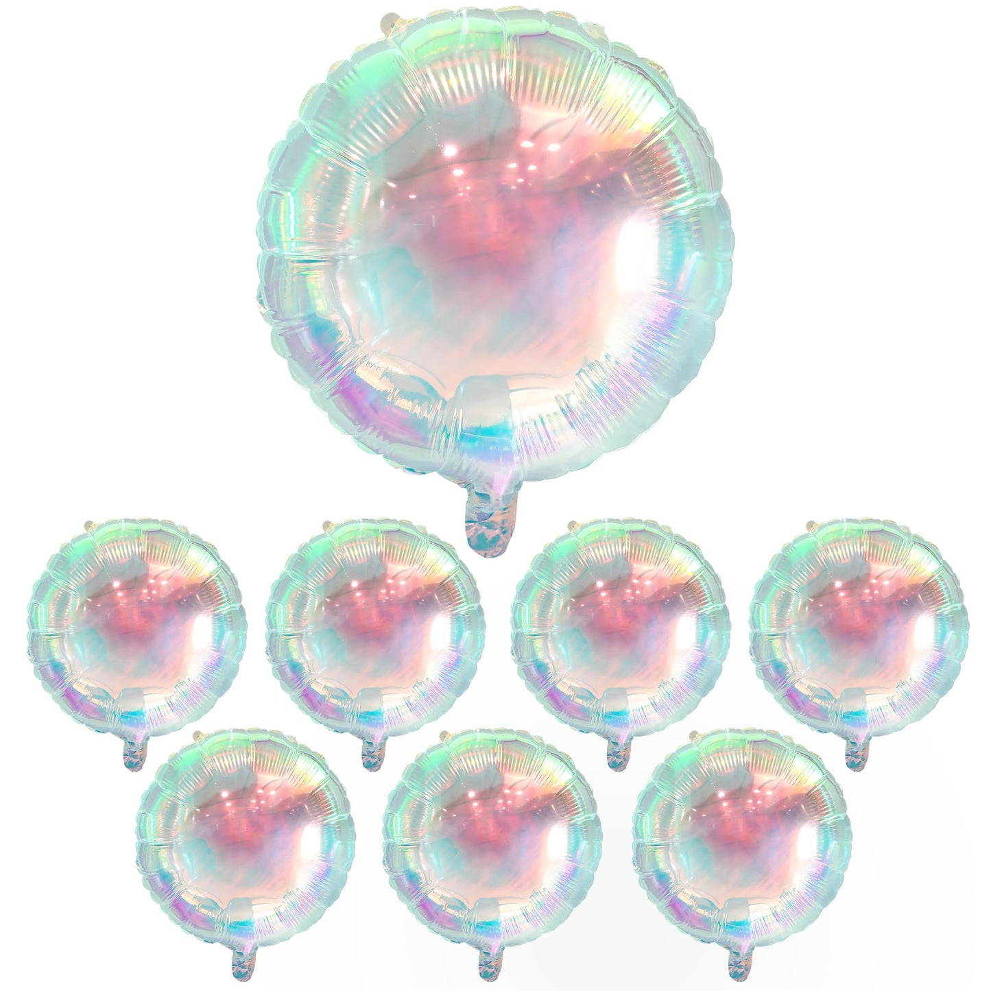 KatchOn, Transparent Iridescent Balloons - Big 19 Inch, Pack of 8 |