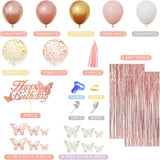 Rose Gold Birthday Party Decorations for Women Girls Rose Gold Pink