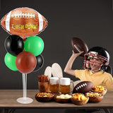 Football Party Balloons Stand Kit 2 Sets with 2 Rugby Ball Foil