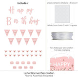 Big Dot of Happiness Pink Rose Gold Birthday Happy Birthday